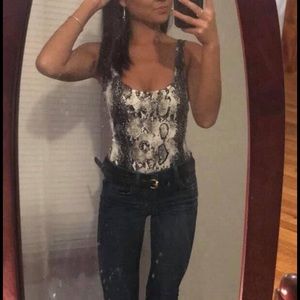 Windsor snake skin bodysuit
